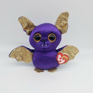 TY Beanie Boos 6" Count Purple Bat Plush Animal Toy Halloween 2018 Clean New